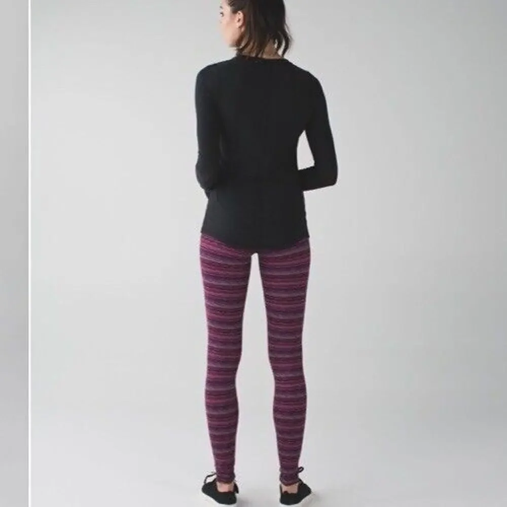 Lululemon Wunder Under Pant III Space Dye Twist Regal Plum Alarming Size 6